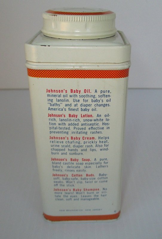 johnson 39 s baby powder vintage 9 oz tin never opened home inventory business