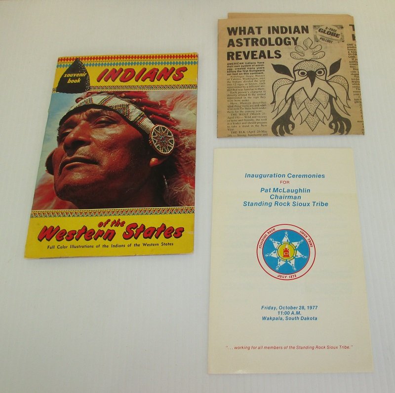 Indians of the Western States. Kiowa, Navajo, Apache, Sioux, Acoma, Hopi, etc. Plus a program from Standing Rock Sioux Tribe dated 1977.