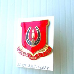 26th U.S. Field Artillery Battalion Insignia Pin, Courage and Action