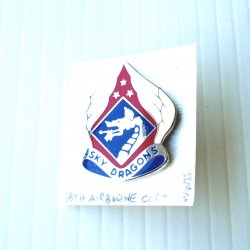 18th Army Airborne Corp DUI Insignia Pin, WWII Sky Dragons
