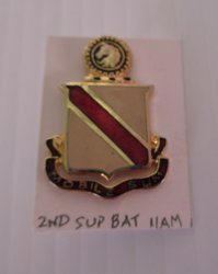 2nd U.S. Army Support Battalion 'Mobile Sum' Insignia Pin
