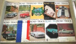 Road & Track Magazines, 10 from 1955, Porsche Corvette etc