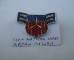 1 Civil Air Patrol Cadet Airman 1st Class Rank Pin