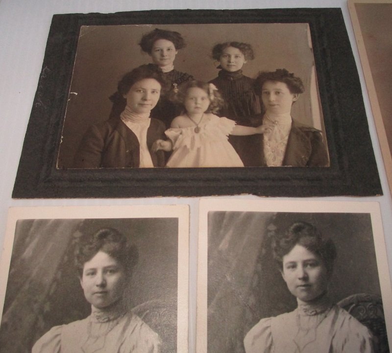 Family photos from antique photo album. Family name of Record. Location believed to be Chanute Kansas. 