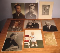 Daves family of Peoria Illinois area, 9 photos, 1940s