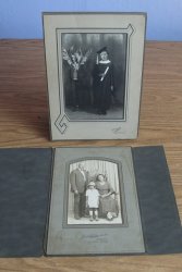 Black couple w child and Graduate Photos, New Orleans 1930s