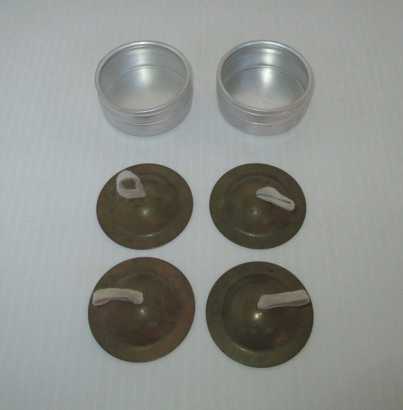 Finger Belly Dance Cymbals, 2 Pair, Brass