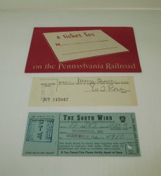 Pennsylvania Railroad 1943 Tickets, The South Wind Train