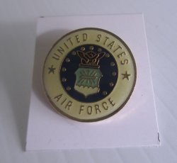 1 United States Air Force Small 7/8ths Inch Insignia Pin