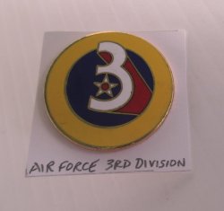 1 United States Air Force 3rd Division Insignia Pin