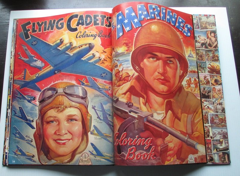 America's Wartime Scrapbook with 1500 images of WWII collectibles, jewelry, posters, toys. Items made to promote morale and support at home.