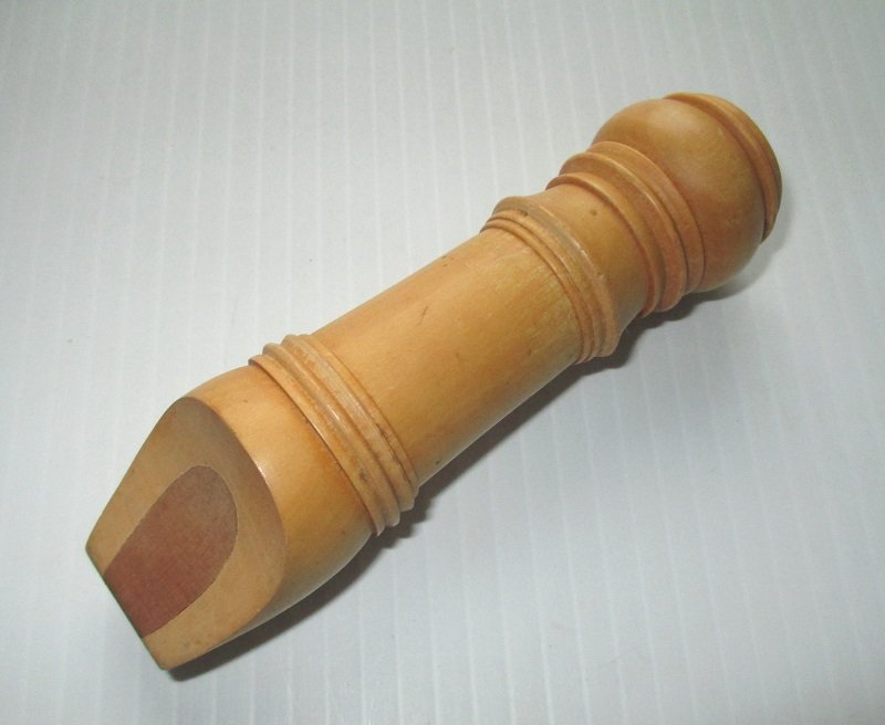 Wood Whistle, Carved, 2 Hole, Unknown age, Estate Find