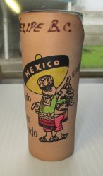 San Felipe Mexico Leather Wrapped Tall Shot Glass