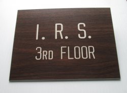 I.R.S. 3rd Floor, Actual Wall Sign