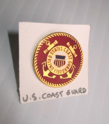 1 Coast Guard 1790 Enameled Insignia Pin, U.S. CC Seal