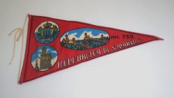 Repubblica di San Marino Italy Banner Pennant Flag 1950s-60s