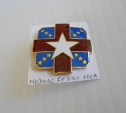 1 MEDDAC, Fort Sill Oklahoma, Enamel DUI Insignia Pin