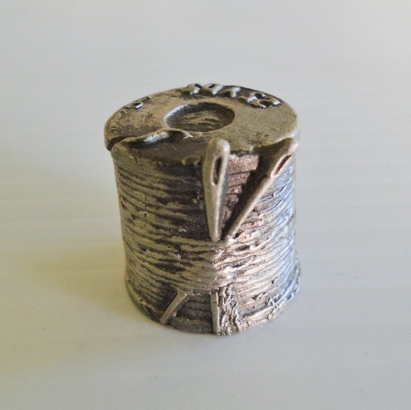 Spool of Thread w Sewing Needles Thimble Maybe Nicholas Gish