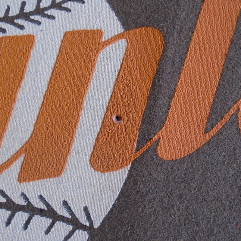 Vintage 1960s San Francisco Giants felt pennant banner flag. Has orange bat logo. 30 inches long. Estate sale purchase.  