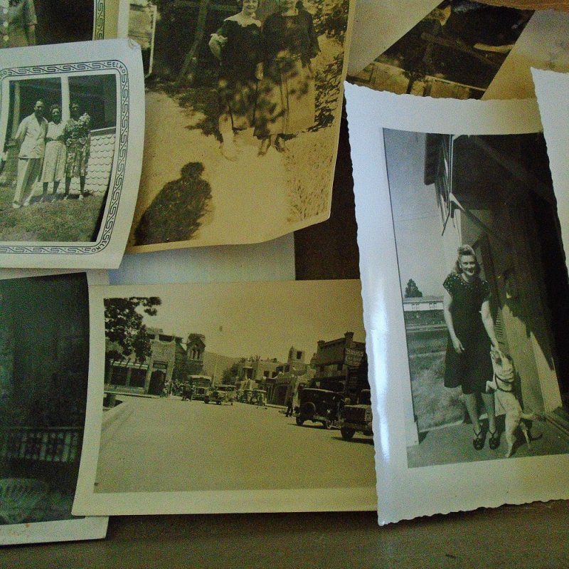 Large genealogical collection of photos and newspaper articles. Dates 1900 to 1940s. Chanute Kansas and other locations. Montague name and others.