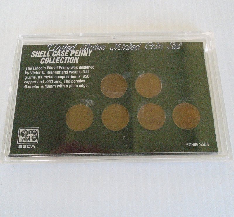 WWII Shell Case Penny Collection, Wheat Pennies