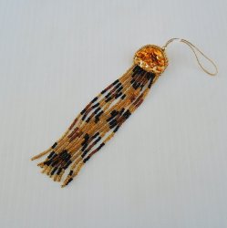 Tassel Pull, 5.5 Inch Body 8 Inch Overall, Sequins and Beads