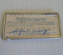 Charga-Plate Credit Plate, 1930 to 1950, Where it all began
