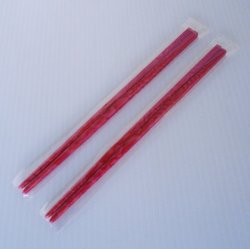 Chopsticks, Deep Rose Colored Marbled Design, 2 pair