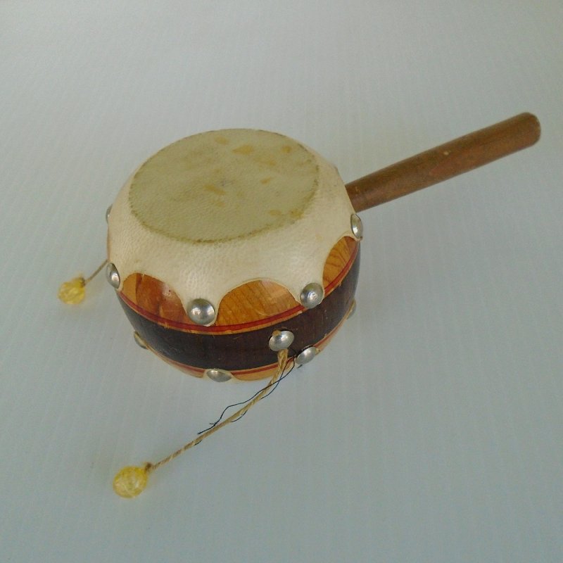 Twirling Ceremonial Hand Drum, Pre 1980 New Mexico