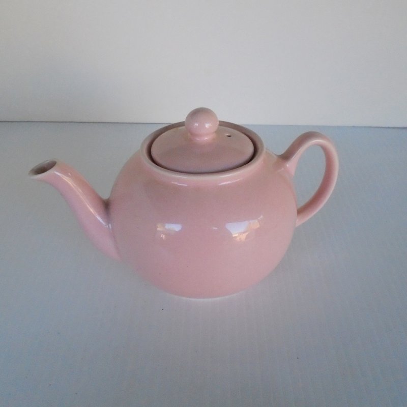 Pristine Teapot, Staffordshire England, Pink, 1970s80s