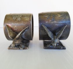 '.Antique Meriden Napkin holders.'