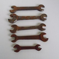 Very Old Open End Wrenches, 5 total, Fairmount and Billings