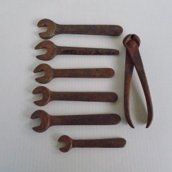 Vintage Tools, 6 Wrenches 1 Plier, Williams Billings more