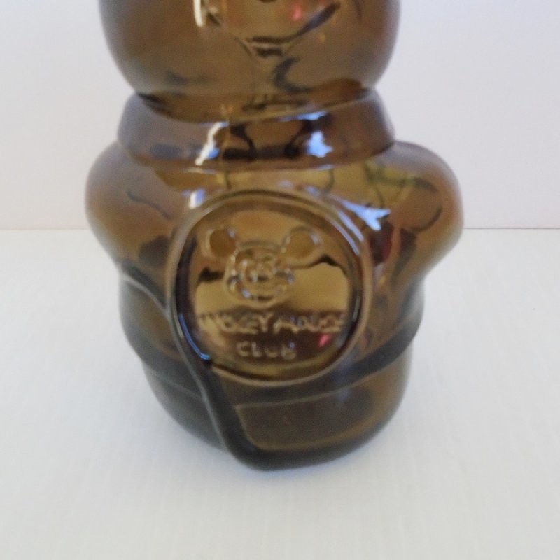 Walt Disney Productions Mickey Mouse Club Glass Bank. Should date to between 1955 to 1958. Dark brown heavy glass.