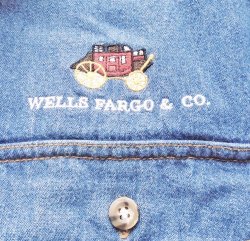 '.Wells Fargo Denim Shirt, XL.'