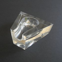 Aldon Pipe Rest Holder, Clear Lead Crystal, Estate Find