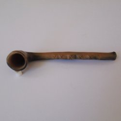 '.1960s Clay Smoking Pipe.'