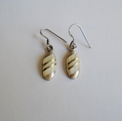 Moonstone and 925 Sterling Silver Pierced Earrings