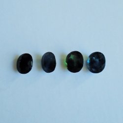 London Blue Topaz, 4 Loose Gemstones, 6 mm to 7mm