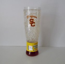 USC Trojans Freezable Pilsner 16 oz Glass, 9.5 inch tall, Unused