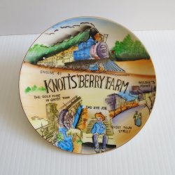 Knotts Berry Farm Ghost Town Vintage Wall Plate Hand Painted