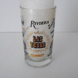 Las Vegas Drinking Glass Features Closed Casinos, 1960s