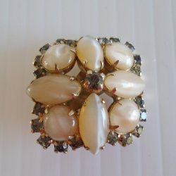 '.Vanilla Jasper Earring Vintage.'