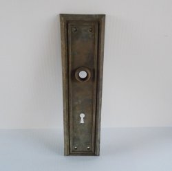 Antique Doorknob Back Plate, X-Long, Architectural Salvage