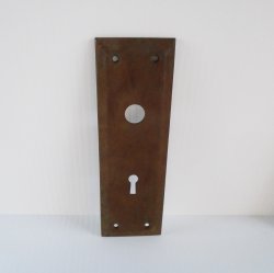 Antique Doorknob Back Plate, 7x2.25 inch, Architectural Salvage