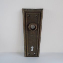 Doorknob Back Plate Antique 7x2.25 in Architectural Salvage