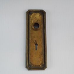 Doorknob Back Plate Antique 7x2.5 inch Architectural Salvage