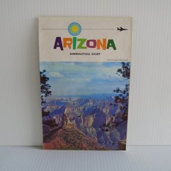 Arizona Aeronautical Chart 1968 Airports, Mines, Flight Path