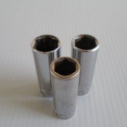 Craftsman Sockets 3/8 Dr 6 point Tall. 15, 17, 19 mm, 3 pcs