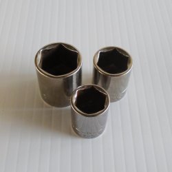 Craftsman Sockets 3/8 Dr 6 pt short 3 pcs, 9/16, 5/8, 3/4